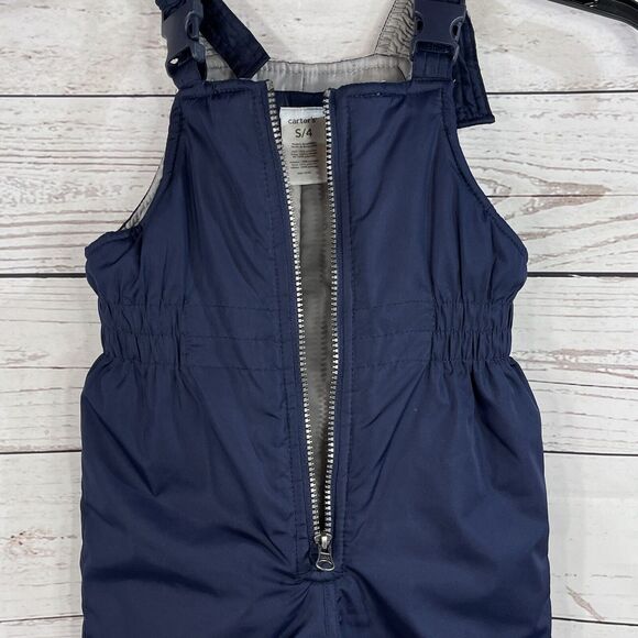Carters Youth Unisex Small (4) Ski Pants Snow Bibs Snowboard Insulated Navy Blue - Picture 7 of 9